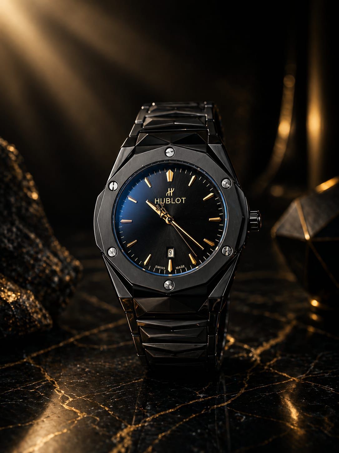 Hublot Noir Prestige Timepiece – Refined Black Dial Edition